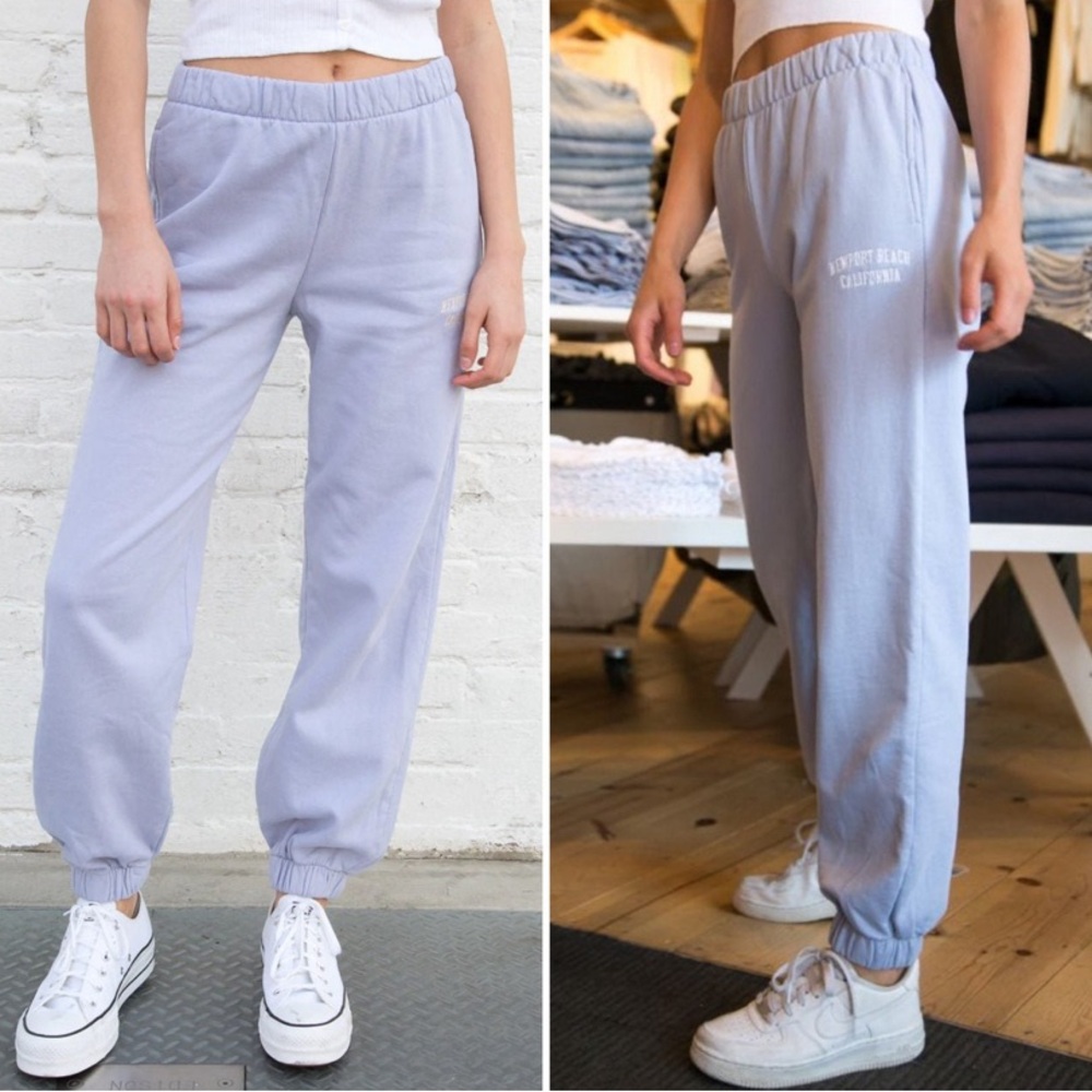 Brandy Melville Newport Beach light blue joggers. Size 4-6